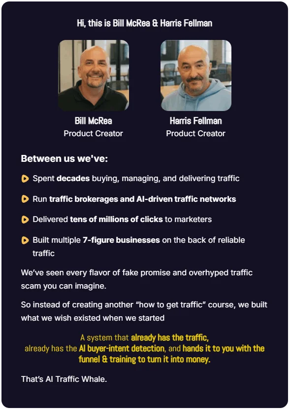 AI Traffic Whale Review with devloper image