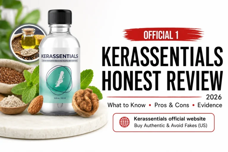 Kerassentials official website honest review thumbnail showing the authentic bottle and a clear headline